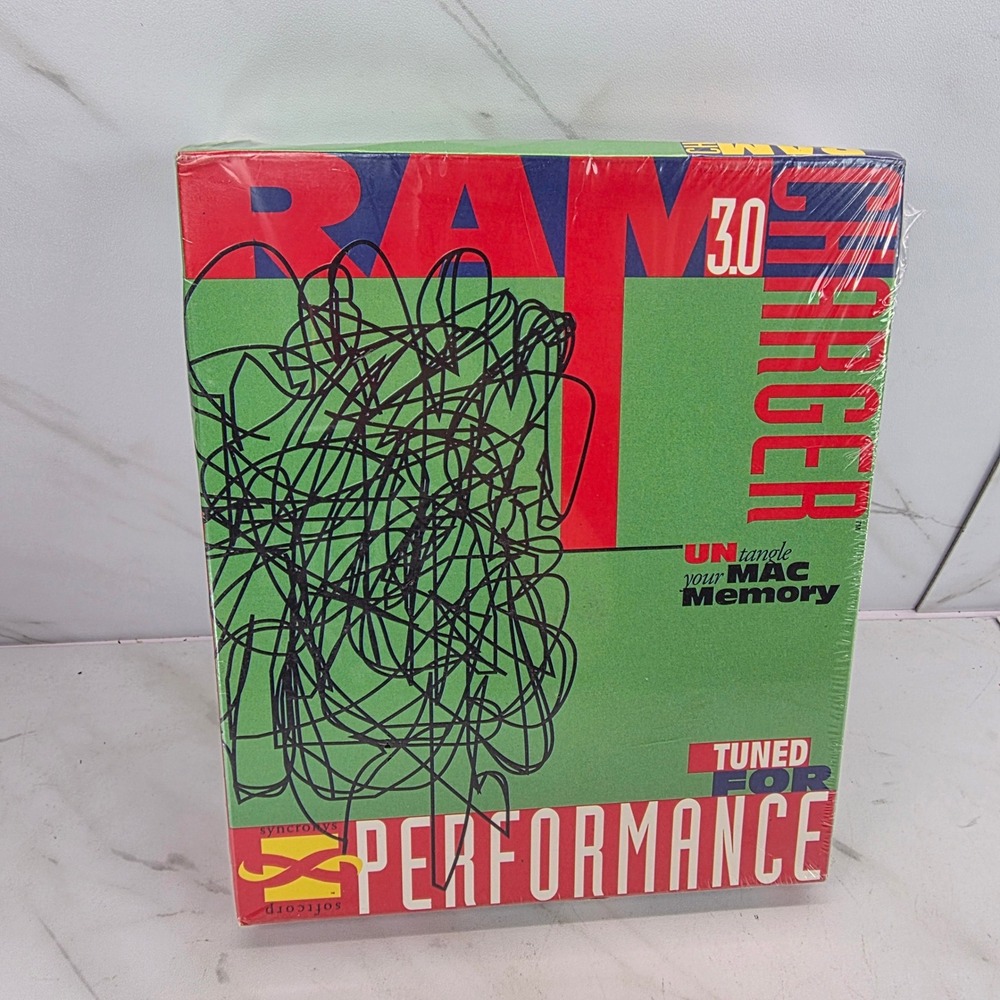 Vintage RAM Charger 3.0 Untangle Your MAC Memory Performance Software‎ VTG RARE